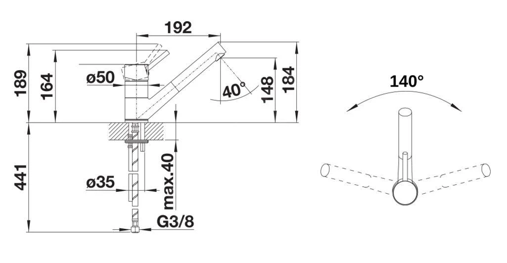 Blanco Antas S - Miscelatore Da Lavello Con Bocca Di Erogazione Estraibile, Cromo 516764 2 Blanco Antas S - Miscelatore Da Lavello Con Bocca Di Erogazione Estraibile, Cromo 516764 - immagine 2