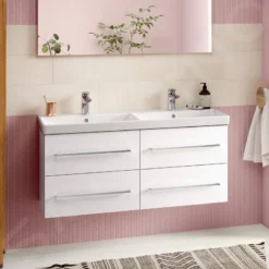 Villeroy & Boch Avento - Lavabo Doppio Da Mobile 1200x470 Mm, Con Troppopieno, 2 Fori Per Miscelatore, Bianco Alpino 4A23CK01 -Serie Rubinetti Negozio dbad414415f9004c1095b6cd