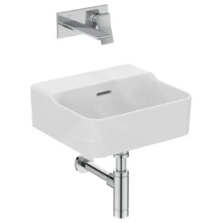 Ideal Standard Conca Ceram - Lavamani 400x350 Mm, Con Troppopieno, Senza Foro Per Miscelatore, Bianco T381101 -Serie Rubinetti Negozio e1f027dcf9de9125fd3d846d