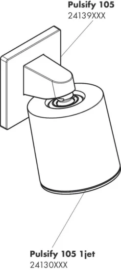 Hansgrohe Pulsify - Braccio Doccia 105 Mm, Bianco Opaco 24139700 -Serie Rubinetti Negozio e2db7c2fdefe4ddee2e10c52