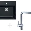Franke Set - Set Da Cucina T13, Lavello In Tectonite SID 610, Nero + Miscelatore Samoa, Cromo 114.0283.125