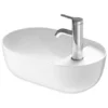 Duravit Luv - Lavamani Da Appoggio, 420x270 Mm, Senza Troppopieno, Con Foro Per Miscelatore, Bianco/white Satin Matt 0381422600