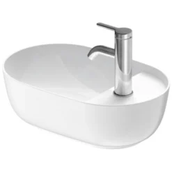 Duravit Luv - Lavamani Da Appoggio, 420x270 Mm, Senza Troppopieno, Con Foro Per Miscelatore, Bianco/white Satin Matt 0381422600
