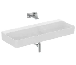 Ideal Standard Conca Ceram - Lavabo Doppio 1200x450 Mm, Senza Troppopieno, Senza Foro Per Miscelatore, Bianco T380901 -Serie Rubinetti Negozio e8bed2358b7c210e5a4c9f60