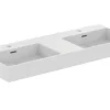Ideal Standard Extra - Lavabo Doppio Da Appoggio 1200x450 Mm, Con Troppopieno, Fori Per Miscelatore, Bianco T391301