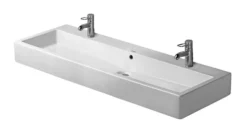 Duravit Vero - Lavabo Doppio Da Mobile 1200x470 Mm, Con 2 Fori Per Miscelatore, Con WonderGliss, Bianco Alpino 04541200261