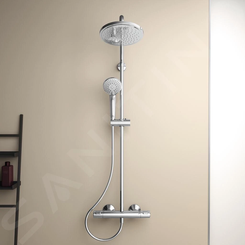 Ideal Standard CeraTherm - Set Doccia T25 Termostatico, 200 Mm, 3 Getti, Cromo A7208AA 6 Ideal Standard CeraTherm - Set Doccia T25 Termostatico, 200 Mm, 3 Getti, Cromo A7208AA - immagine 6