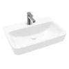 Villeroy & Boch O.novo - Lavabo 650x460 Mm, Senza Troppopieno, Foro Per Miscelatore, CeramicPlus, Bianco Alpino 4A4166R1