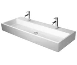 Duravit Vero Air - Lavabo Doppio Da Mobile 1200x470 Mm, Senza Troppopieno, Con Fori Per Miscelatore, WonderGliss, Bianco 23501200721