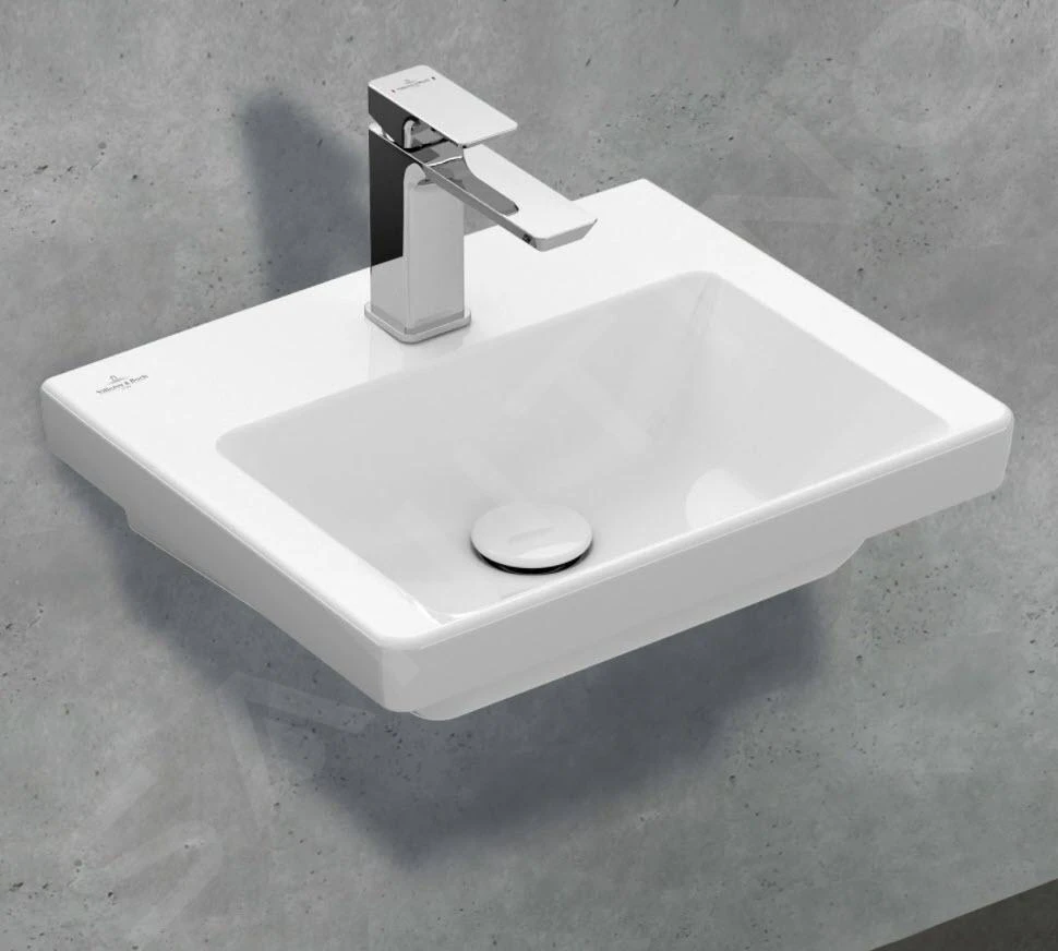 Villeroy & Boch Subway 3.0 - Lavamani 450x370 Mm, Senza Troppopieno, Foro Per Miscelatore, CeramicPlus, Stone White 437046RW 3 Villeroy & Boch Subway 3.0 - Lavamani 450x370 Mm, Senza Troppopieno, Foro Per Miscelatore, CeramicPlus, Stone White 437046RW - immagine 3