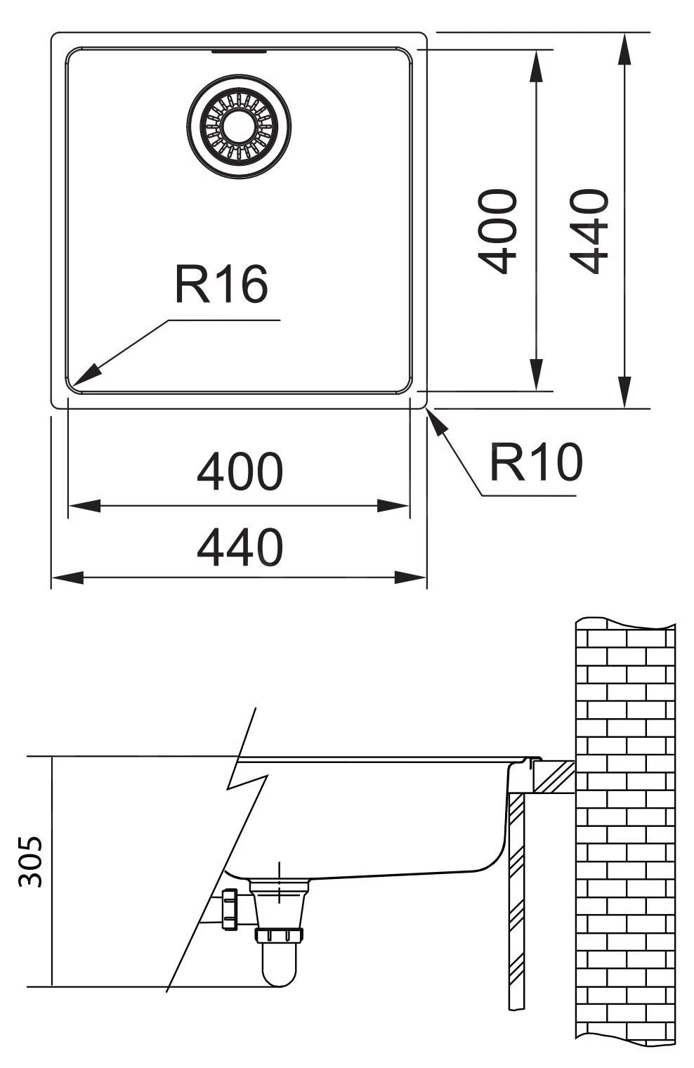 Franke Maris - Lavello MRX 210/610-40, 440x440x180 Mm, Acciaio Inox 127.0539.540 2 Franke Maris - Lavello MRX 210/610-40, 440x440x180 Mm, Acciaio Inox 127.0539.540 - immagine 2