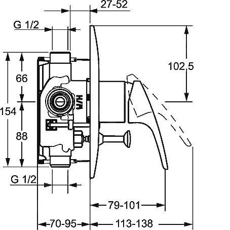 Hansa Mix - Miscelatore Ad Incasso Per Vasca Da Bagno, Cromato 01849183 2 Hansa Mix - Miscelatore Ad Incasso Per Vasca Da Bagno, Cromato 01849183 - immagine 2