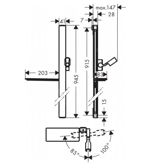 Hansgrohe Unica'E - Asta Saliscendi Doccia 900 Mm, Con Flessibile Doccia, Bianco/cromato 27640400 2 Hansgrohe Unica'E - Asta Saliscendi Doccia 900 Mm, Con Flessibile Doccia, Bianco/cromato 27640400 - immagine 2