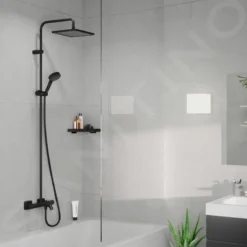 Hansgrohe Vernis Shape - Set Doccia E Vasca Da Bagno Termostatico Showerpipe 240, 2 Getti, Nero Opaco 26900670 -Serie Rubinetti Negozio ff3edda4aeb28417d68ed091